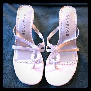 White rampage sandals size 6.5